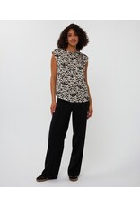 CAP SLV BLOUSE W. ZIPPER BACK
