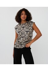 CAP SLV BLOUSE W. ZIPPER BACK