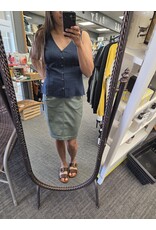 LOMAX SKIRT AGAVE  - COTTON BLEND