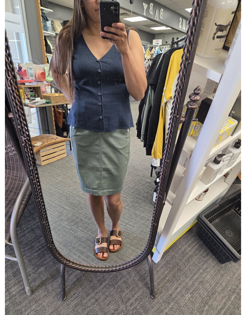 LOMAX SKIRT AGAVE  - COTTON BLEND