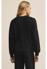 Z SUPPLY ALL AROUND COTTON SWEATSHIRT BLACK
