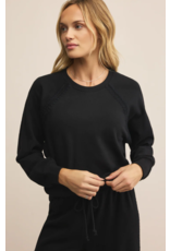 Z SUPPLY ALL AROUND COTTON SWEATSHIRT BLACK