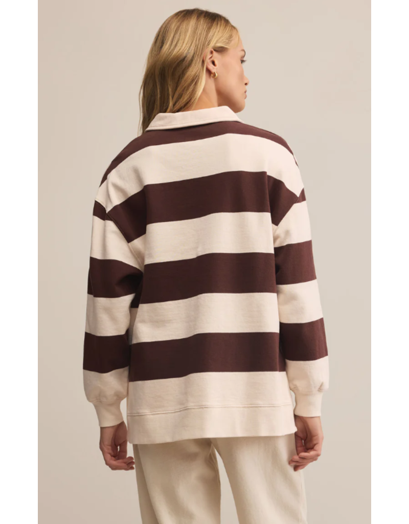 Z SUPPLY RUGBY HENLEY SANDLEWOOD COTTON TOP