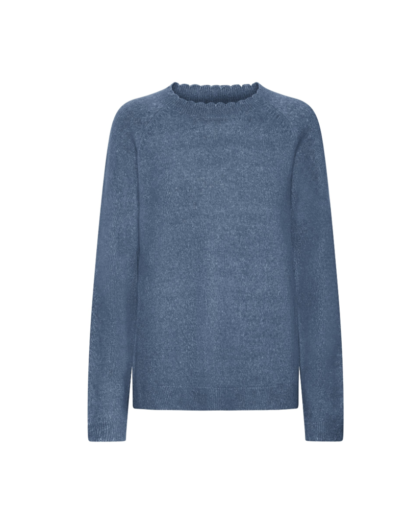 KANVA SWEATER SCALOP NECK BERLING SEA
