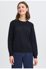 ATALIN  SWEATER CREW NECK NIGHT SKY - COTTON BLEND