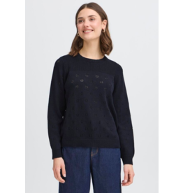 ATALIN  SWEATER CREW NECK NIGHT SKY - COTTON BLEND