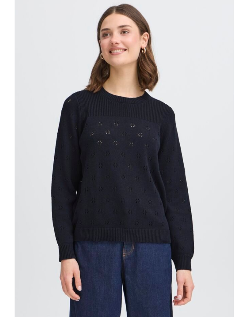 ATALIN  SWEATER CREW NECK NIGHT SKY - COTTON BLEND