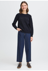 ATALIN  SWEATER CREW NECK NIGHT SKY - COTTON BLEND