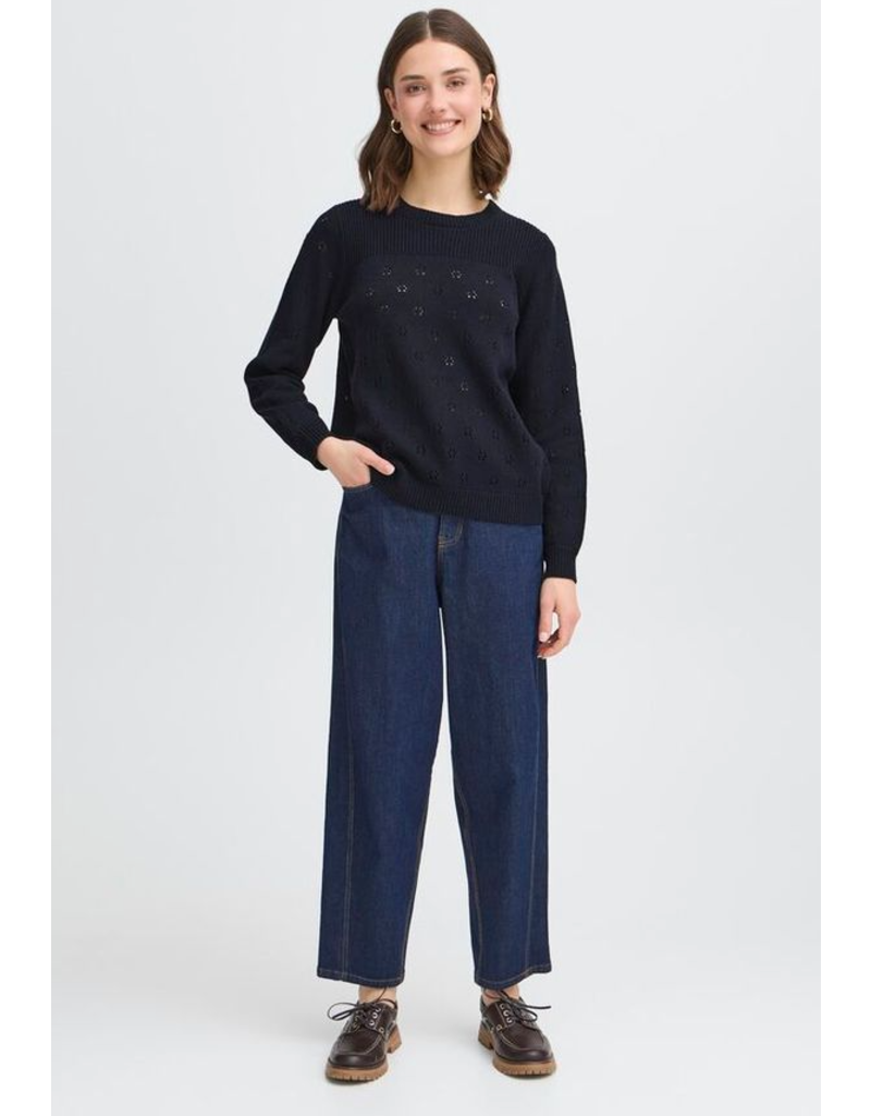 ATALIN  SWEATER CREW NECK NIGHT SKY - COTTON BLEND