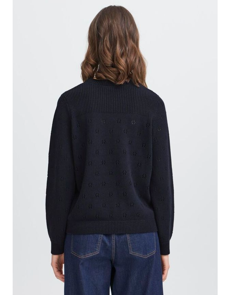 ATALIN  SWEATER CREW NECK NIGHT SKY - COTTON BLEND