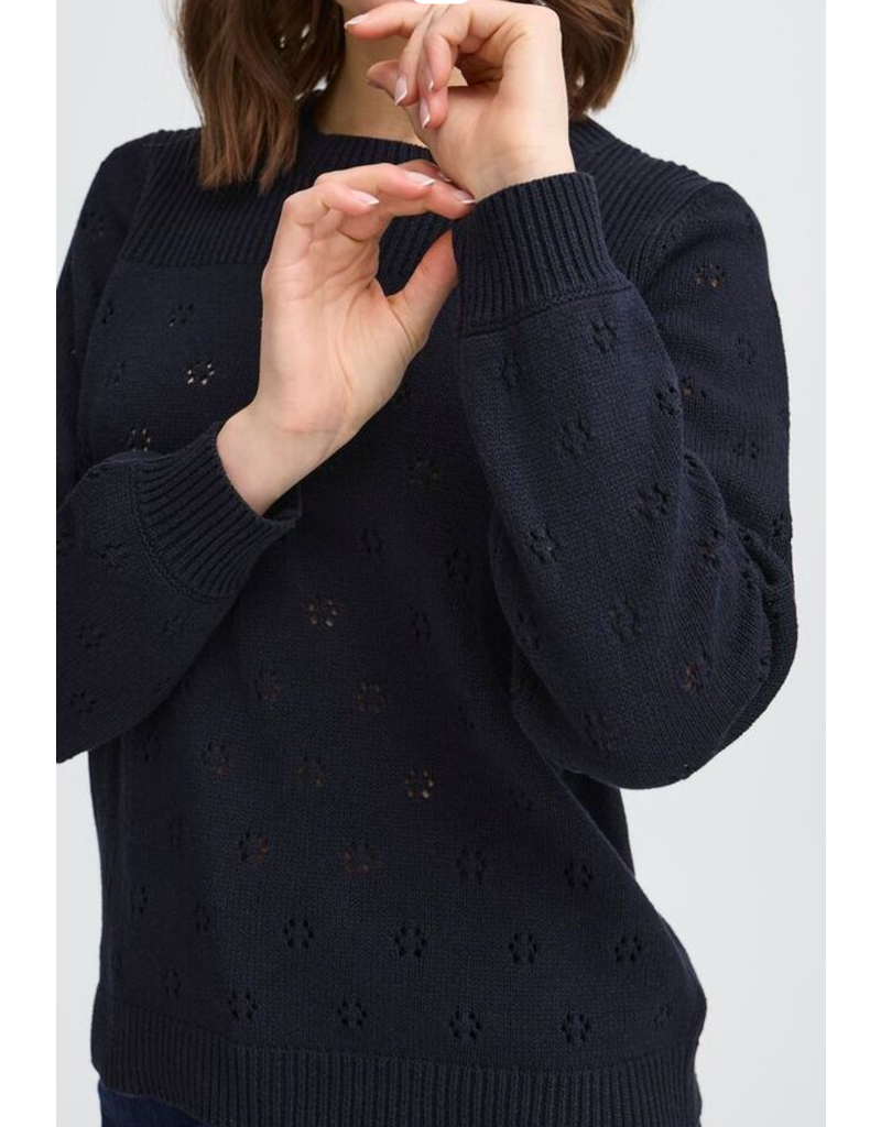 ATALIN  SWEATER CREW NECK NIGHT SKY - COTTON BLEND