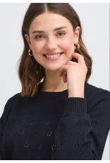 ATALIN  SWEATER CREW NECK NIGHT SKY - COTTON BLEND