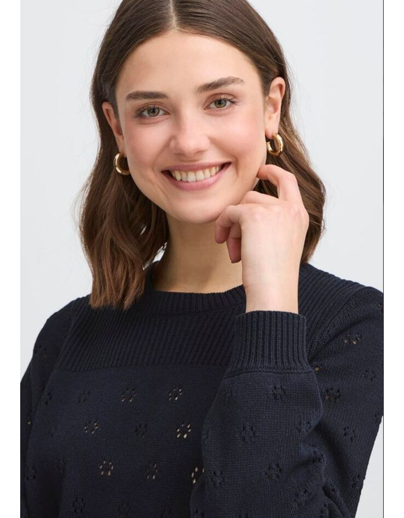 ATALIN  SWEATER CREW NECK NIGHT SKY - COTTON BLEND