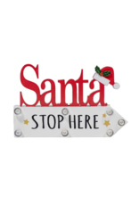 SANTA STOP HERE LED SIGN
