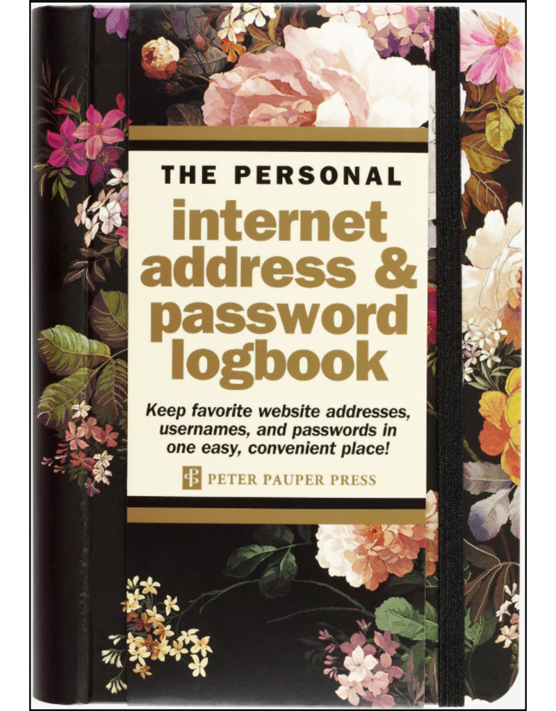 INTERNET LOG BOOK MIDNIGHT FLORAL