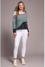 TRIBAL CREW NECK JACQUARD SWEATER