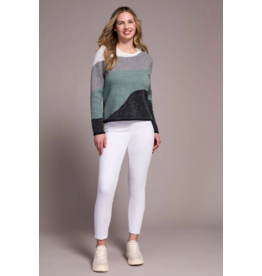 TRIBAL CREW NECK JACQUARD SWEATER