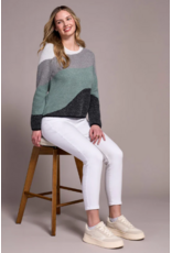 TRIBAL CREW NECK JACQUARD SWEATER