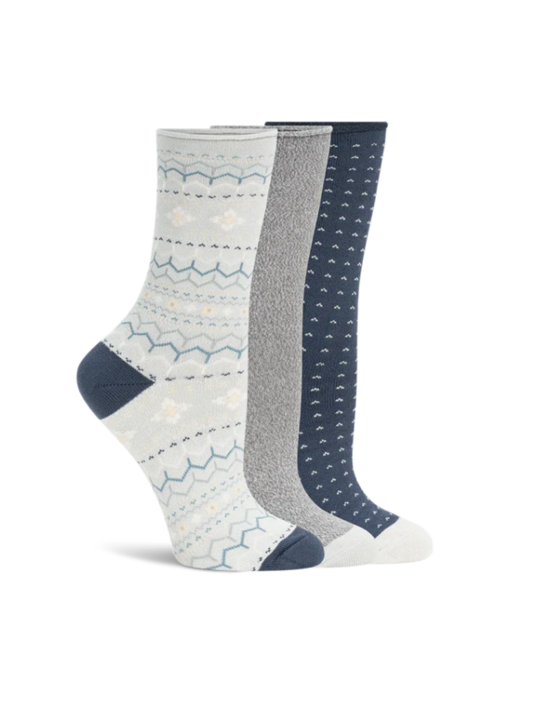 3PK PILLOW POLYTAM CREW SOCKS