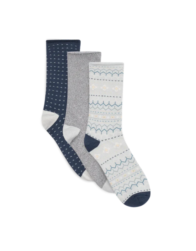 3PK PILLOW POLYTAM CREW SOCKS