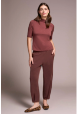 TRIBAL FUNNEL NECK ELBOW SLV KNIT TOP