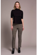 TRIBAL FUNNEL NECK ELBOW SLV KNIT TOP