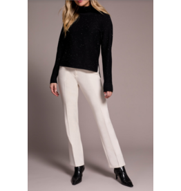TRIBAL TURTLENECK HIGH LOW SWEATER W. GLITTER