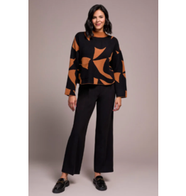 TRIBAL L/S MOCK NECK SWEATER W. POCKETS