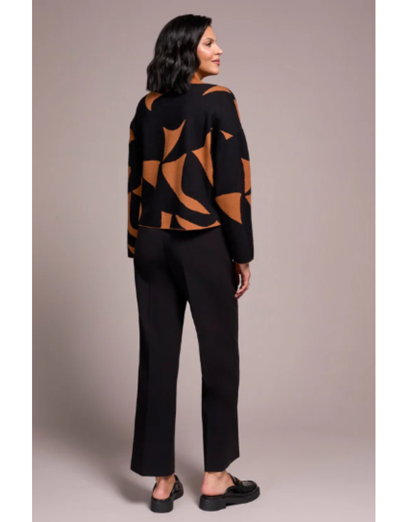 TRIBAL L/S MOCK NECK SWEATER W. POCKETS