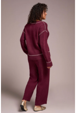 TRIBAL L/S CREW NECK SWEATER W. STITCH DETAILING