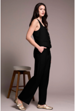 TRIBAL HIGH RISE FLY FRONT TROUSER W. PLEATS