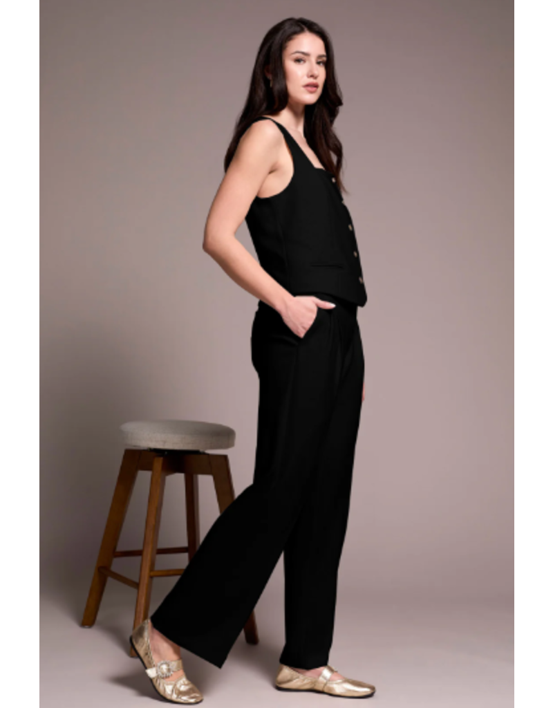 TRIBAL HIGH RISE FLY FRONT TROUSER W. PLEATS