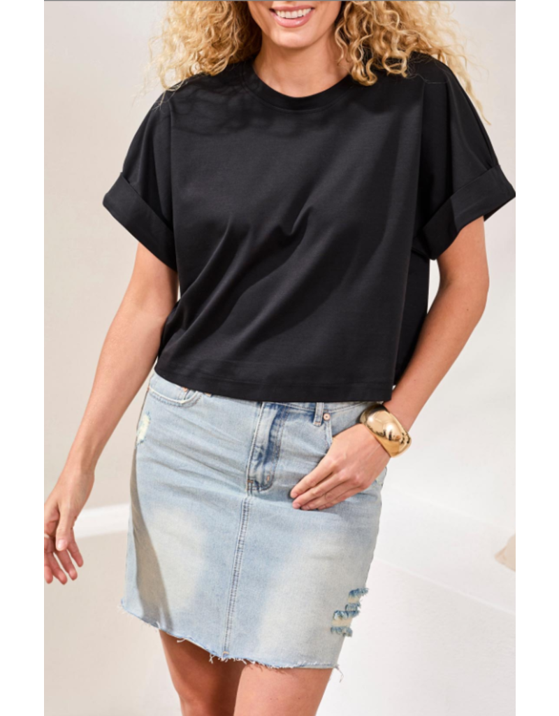 TRIBAL COTTON CREW NECK T SHIRT
