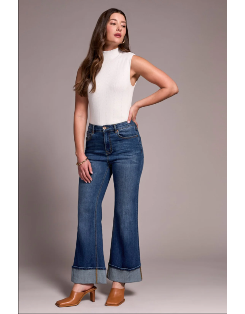 TRIBAL BROOKE PALAZZO JEANS W. CUFF