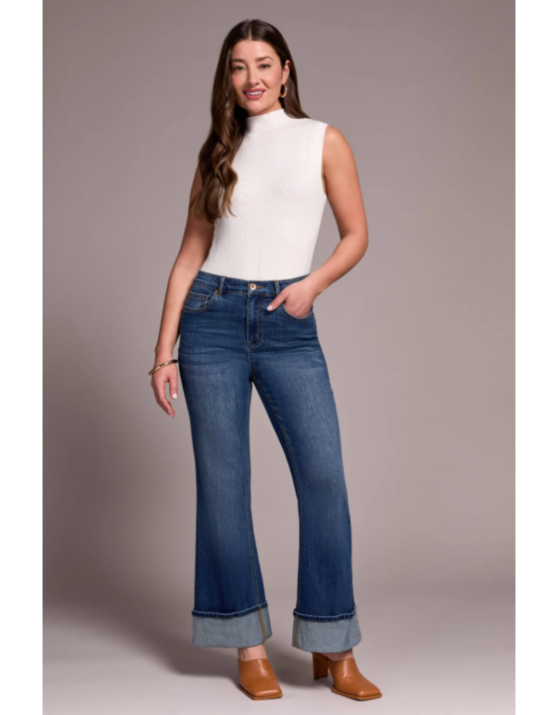 TRIBAL BROOKE PALAZZO JEANS W. CUFF
