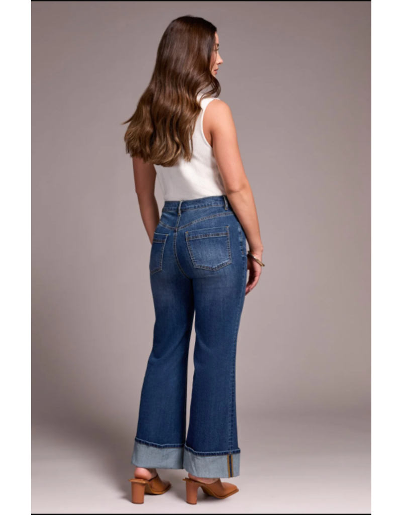 TRIBAL BROOKE PALAZZO JEANS W. CUFF