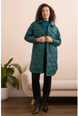 TRIBAL LONG BUTTON FRONT QUILTED JACKET