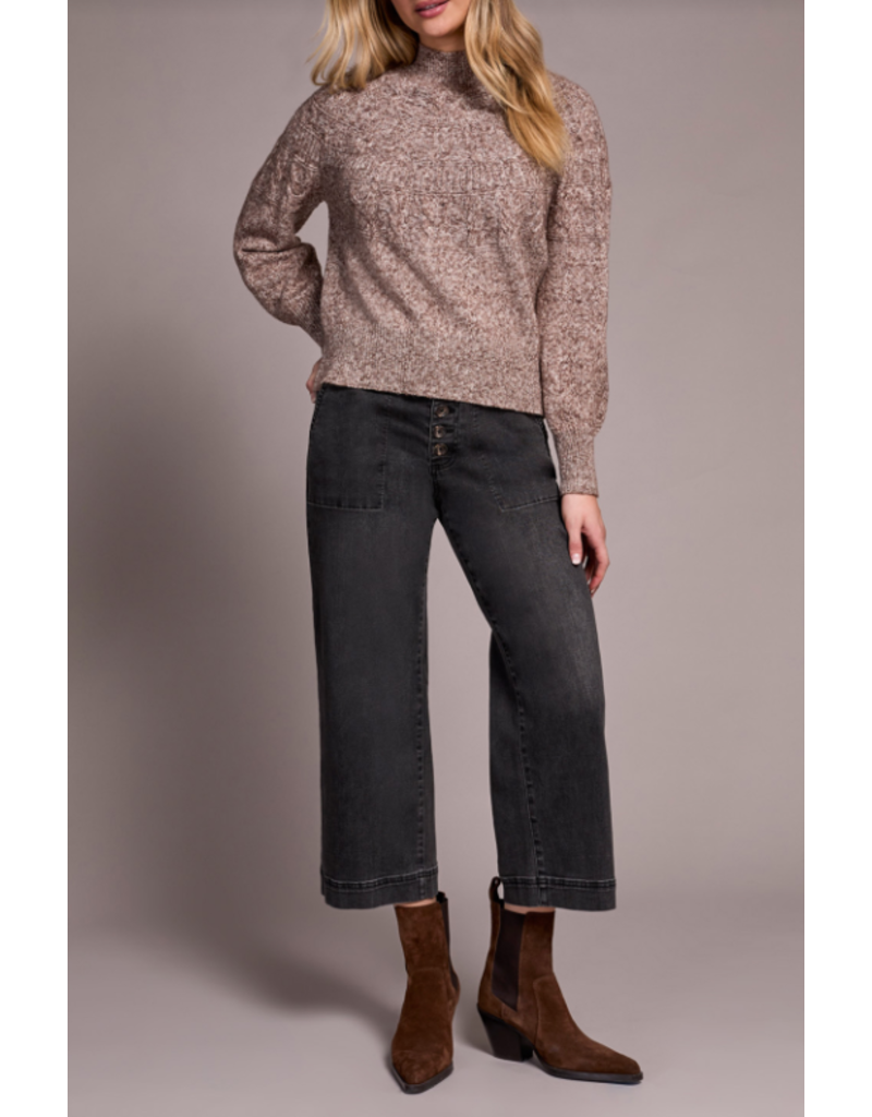 TRIBAL L/S MOCK NECK SWEATER