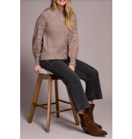 TRIBAL L/S MOCK NECK SWEATER - COTTON