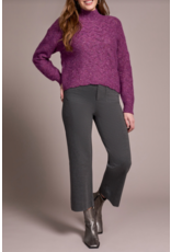 TRIBAL HIGH LOW SWEATER W. PUFF SLEEVE