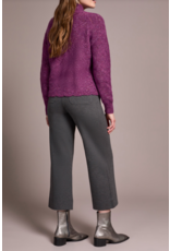 TRIBAL HIGH LOW SWEATER W. PUFF SLEEVE