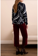 TRIBAL L/S HENLEY TOP W. SIDE SLITS