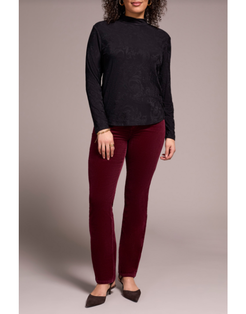 TRIBAL L/S MOCK NECK W. DETAIL