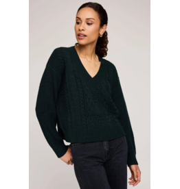 GENTLE FAWN MARCIE V-NECK SWEATER WINTERGREEN