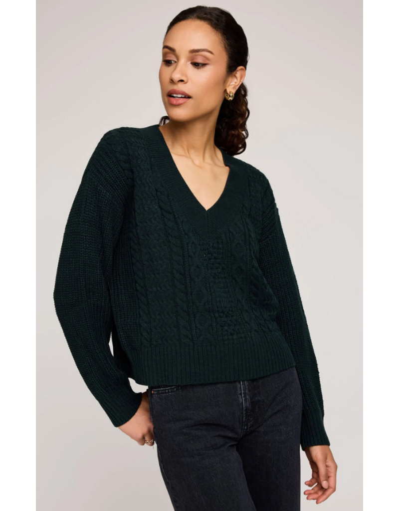 GENTLE FAWN MARCIE V-NECK SWEATER WINTERGREEN