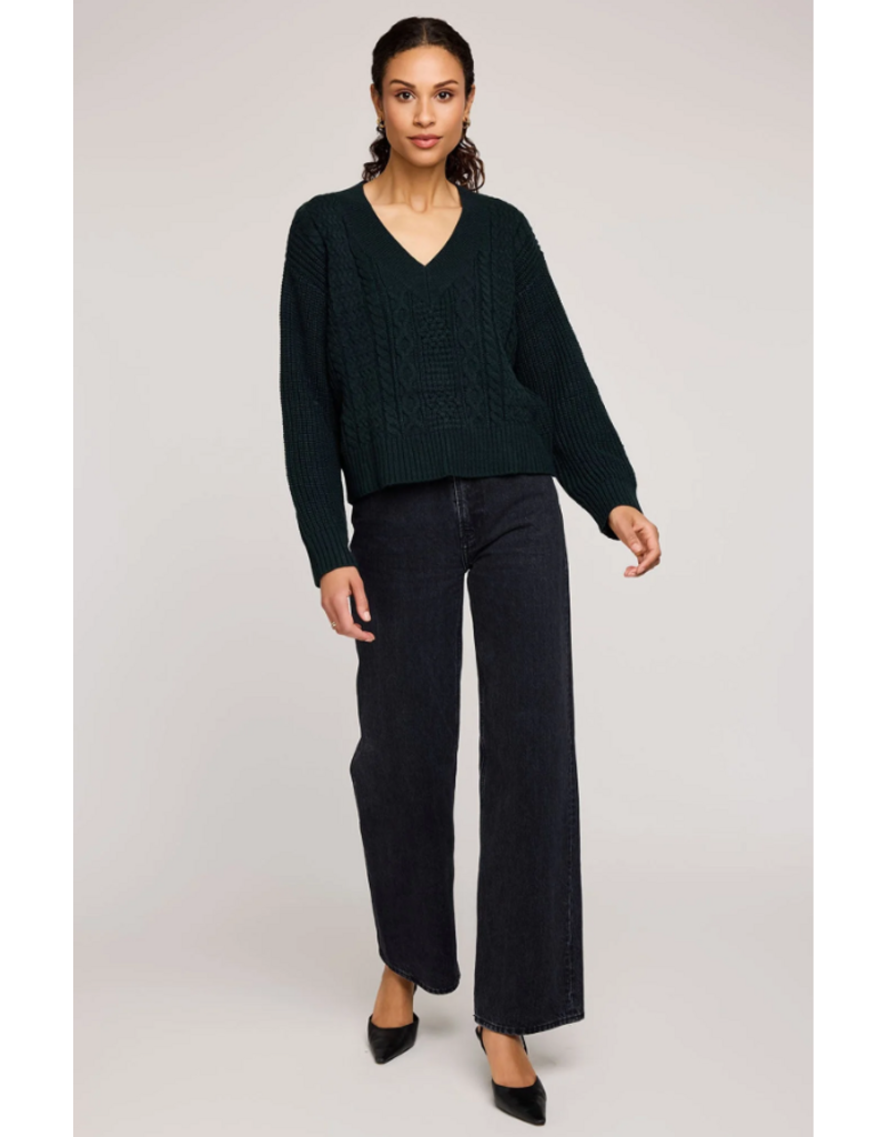 GENTLE FAWN MARCIE V-NECK SWEATER WINTERGREEN