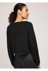 GENTLE FAWN SHAYLA TIE FRONT CARDI BLACK