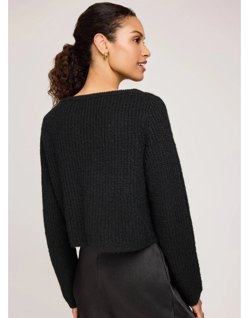 GENTLE FAWN SHAYLA TIE FRONT CARDI BLACK