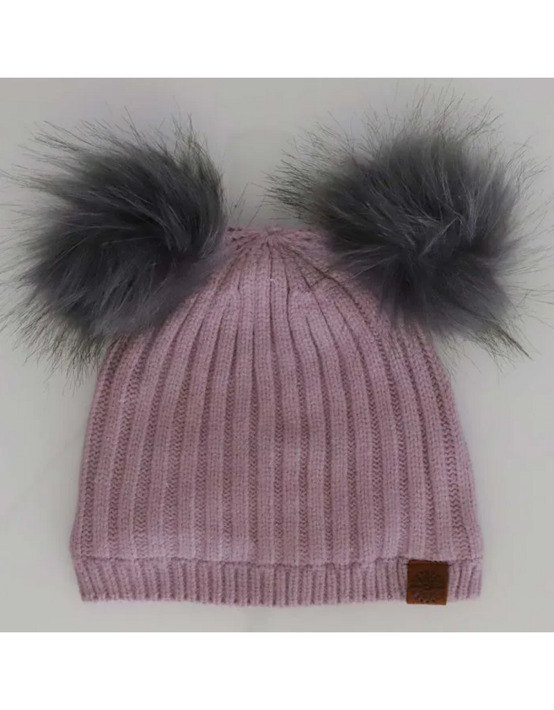 CALI KIDS SOFT TOUCH KNIT HAT W. POM POM