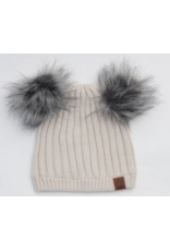 CALI KIDS SOFT TOUCH KNIT HAT W. POM POM